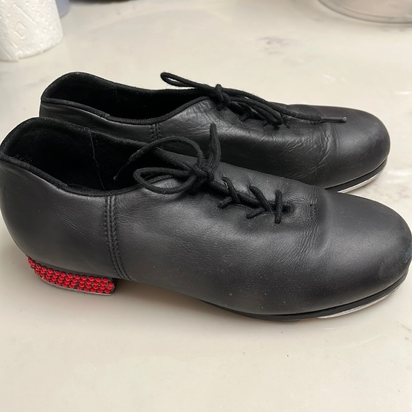 Custom blinged heel Capezio tap shoes 7.5 - Picture 1 of 4